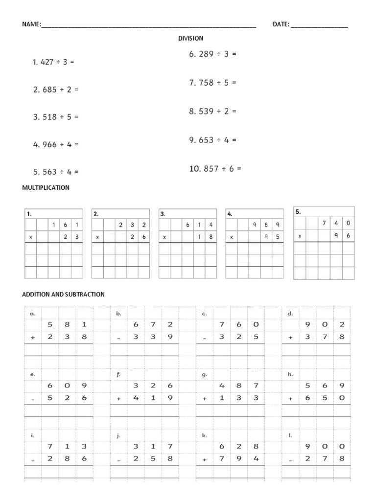 4 FS Activity Grade 4 Math PDF