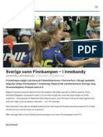 Sverige Vann Finnkampen - I Innebandy - SVT Sport