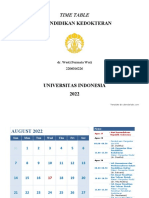 Time Table Semester 1 Tahun 2022