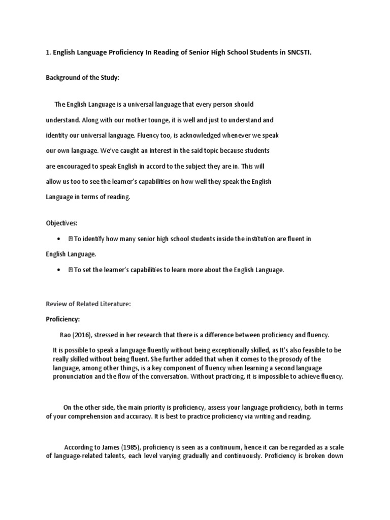 research proposal about reading comprehension