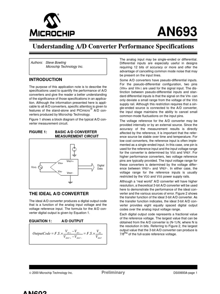 Understanding A/D Converter Performance Specifications Analog To
