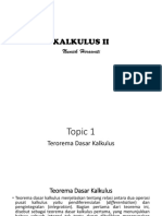 Topic 1 Kalulus II - Teorema Dasar Kalkulus