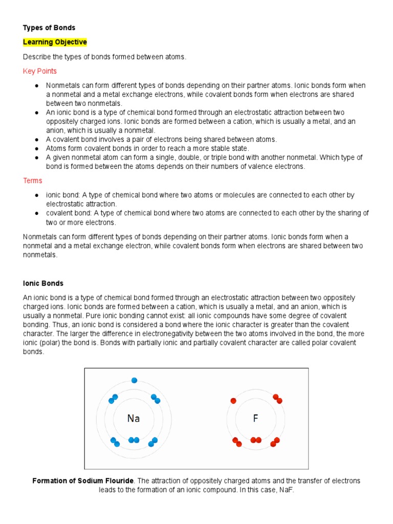 Chemical Bonds | PDF