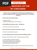 Dom Sub Livings Resource List