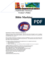 Bible Marking Honour Trainer S Notes