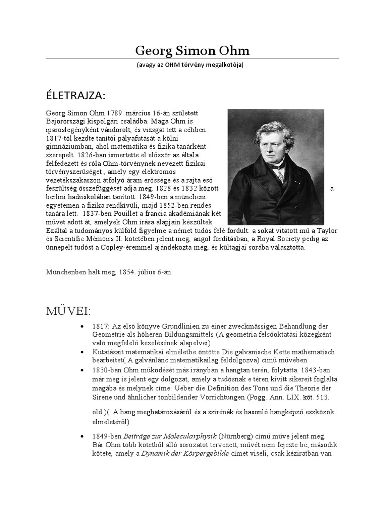 Georg Simon Ohm | PDF