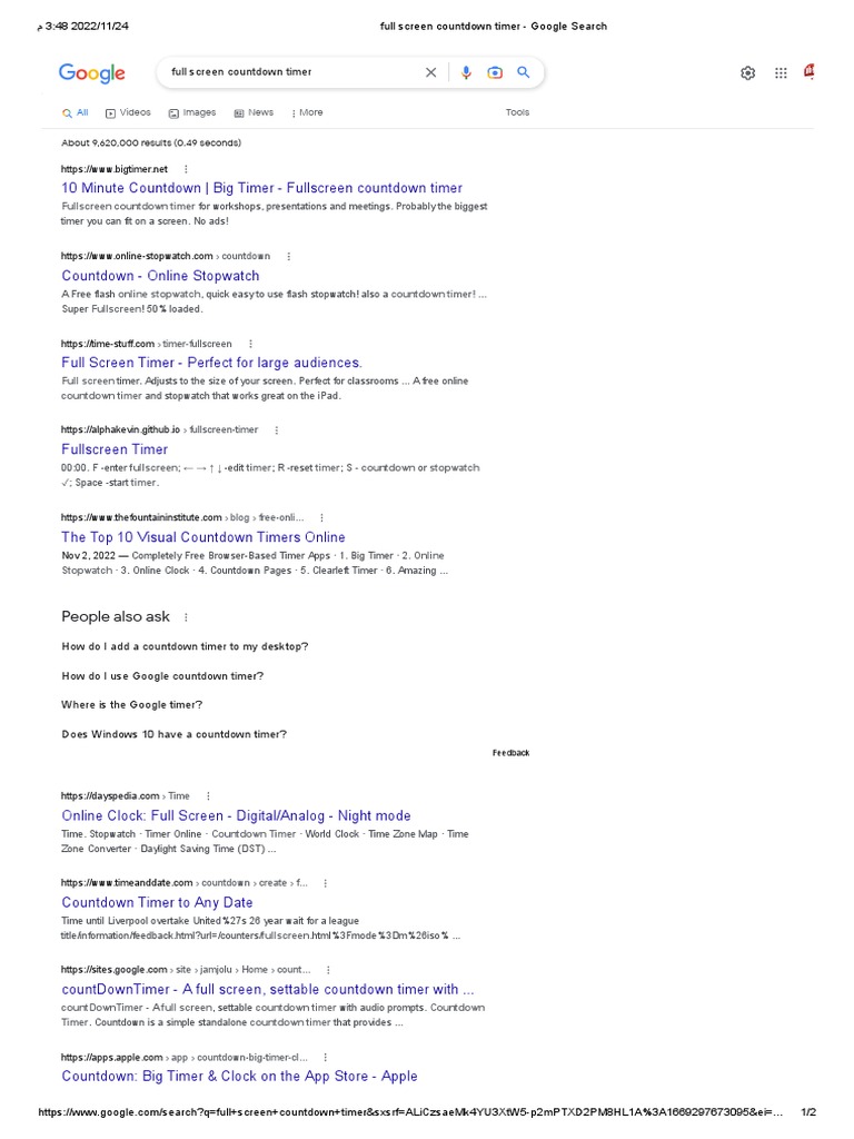 Full Screen Countdown Timer Google Search PDF