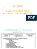 Datos Tecnicos para Instalaciones Sanitarias - IMPAR 2020