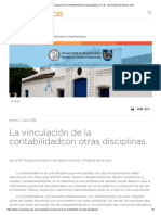 La Vinculación de La Contabilidadcon Otras Disciplinas. - FCE - Universidad de Buenos Aires