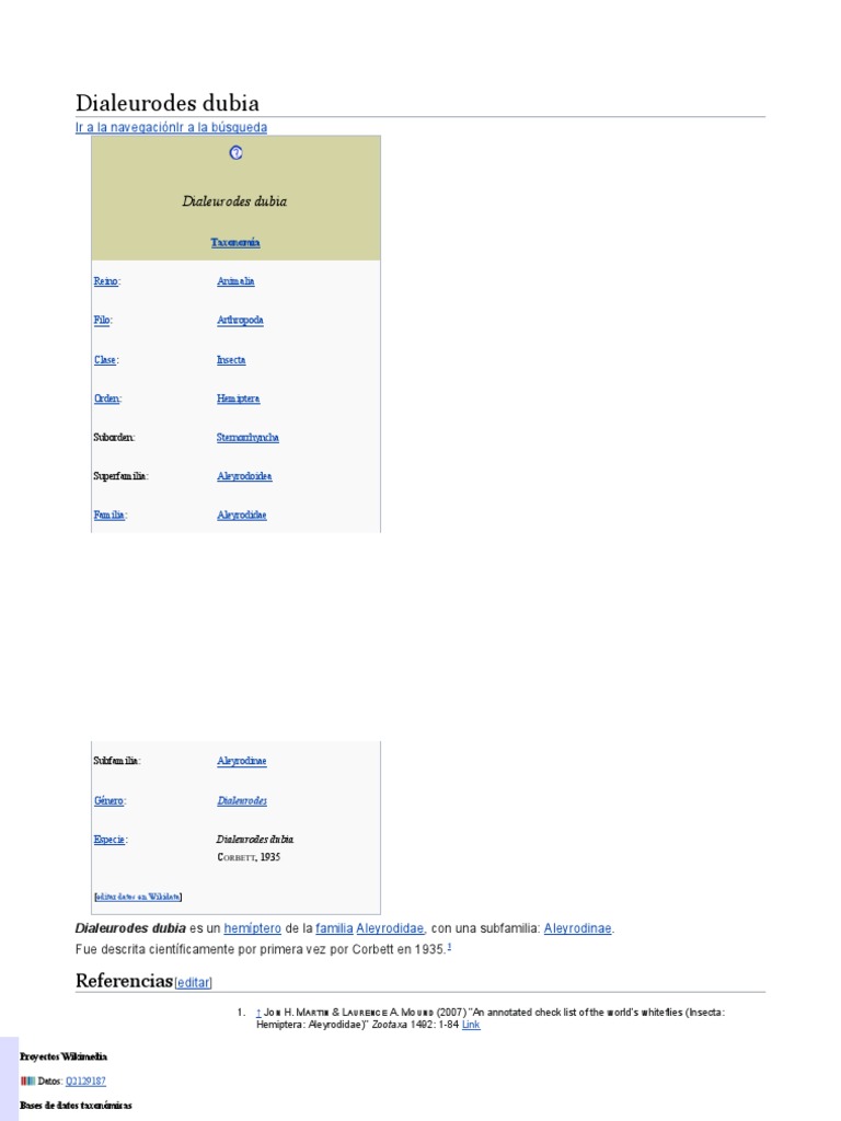 Dialeurodes Dubia PDF Sitios web Software