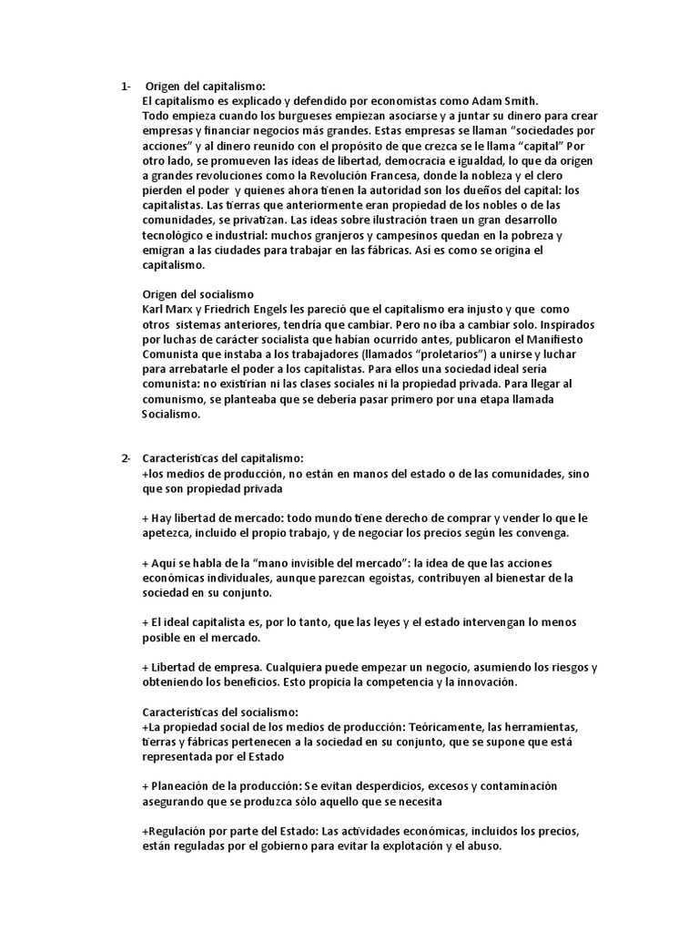 Origen Del Capitalismo PDF