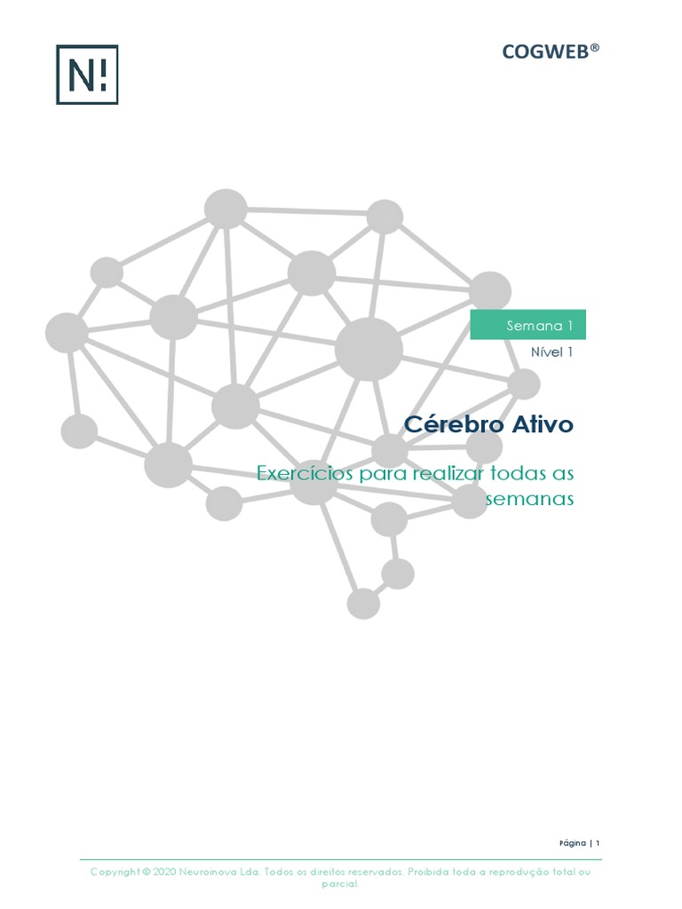 Exercícios de Treino Cognitivo - Ficha 1 - Nível 1 | PDF | Direitos ...