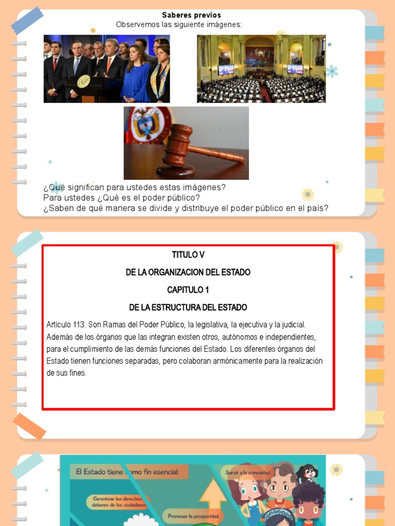 La división del poder público en Colombia y las funciones de sus ramas ...