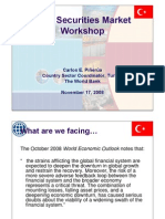 Debt Securities Market Workshop: Carlos E. Piñerúa Country Sector Coordinator, Turkey The World Bank November 17, 2008
