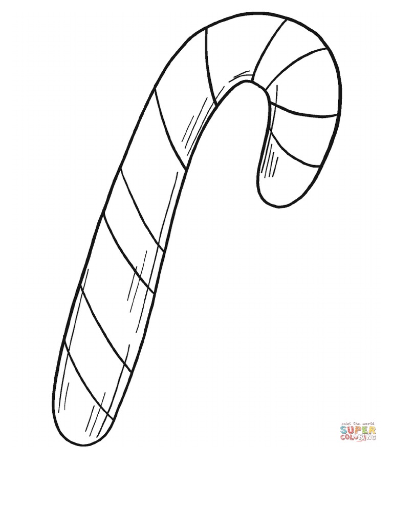 Candy Cane Coloring Page Free Printable Coloring Pages PDF