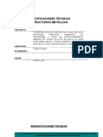 Especificaciones Tecnicas - Estructuras Metalicas