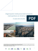 Organización Institucional del transporte metropolitano en américa Latina