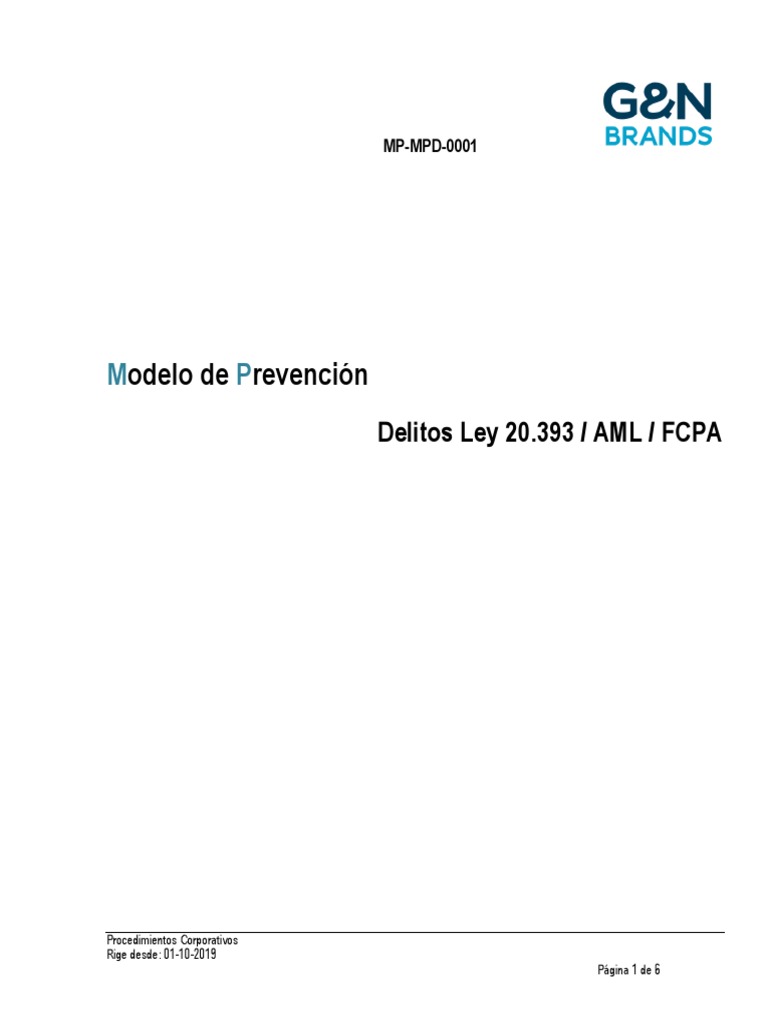 Certificado Modelo De Prevencion De Delitos