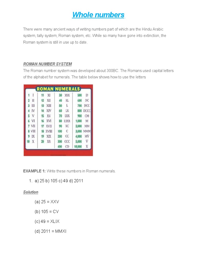 Roman Number System Explained | PDF