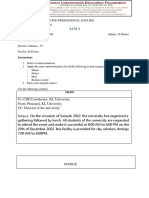 Course Title: Integrated Professional English Course Code: 22UC1101