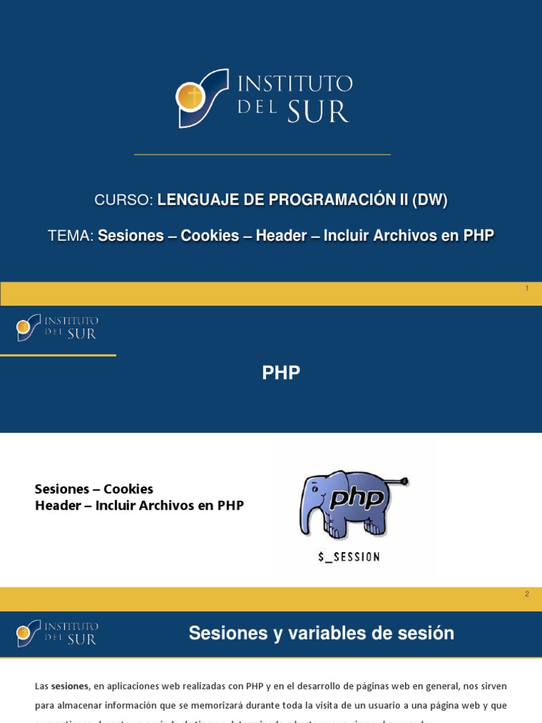 Sesión 23 - Desarrollo | PDF | Cookie HTTP | Php