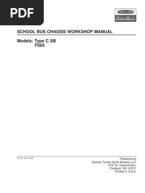 School Bus Chassis Workshop Manual