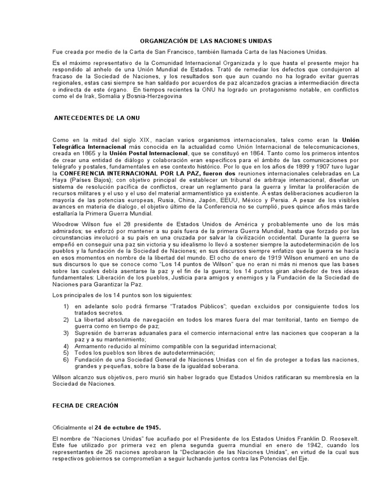 Organización De Las Naciones Unidas Descargar Gratis Pdf Naciones