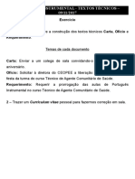 Português Instrumental - Textos Técnicos - Exercício - 09.11.2017