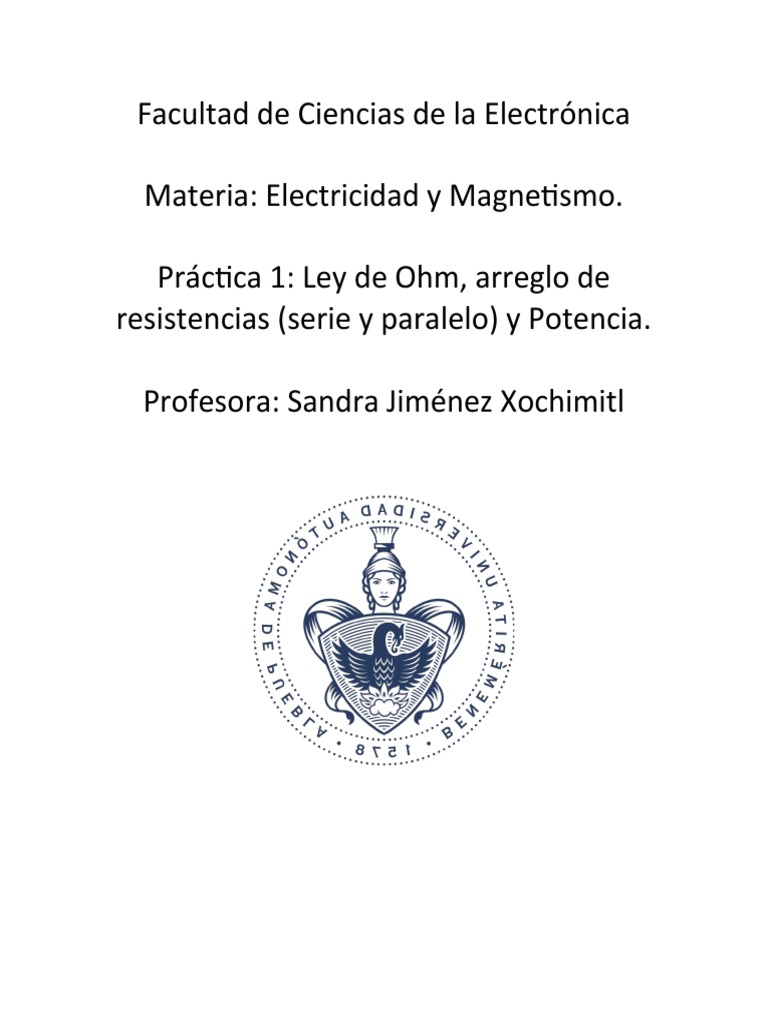 Ley de Ohm y Circuitos Eléctricos | PDF | Resistencia Eléctrica y ...