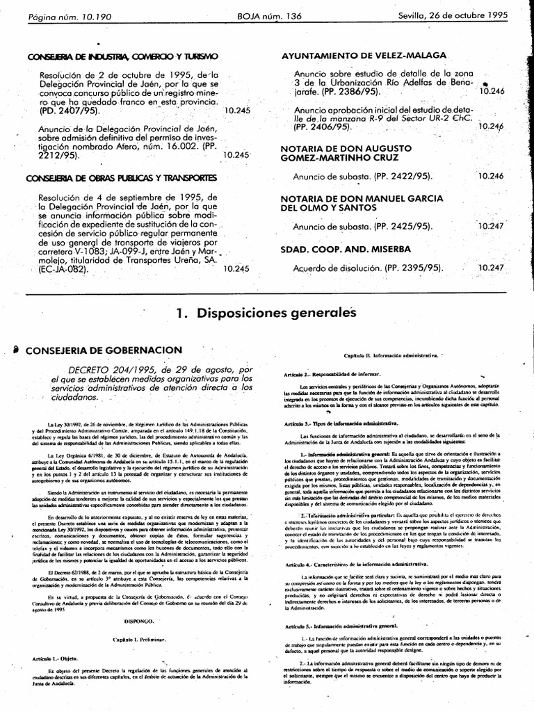Decreto 204 1995 | PDF
