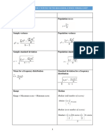 Formula Sheet SOCI 1005