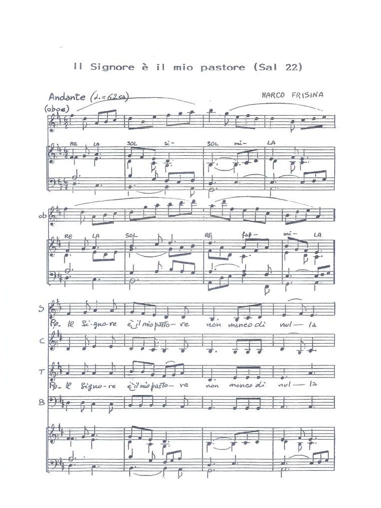 Il Signore È Il Mio Pastore Frisina | PDF