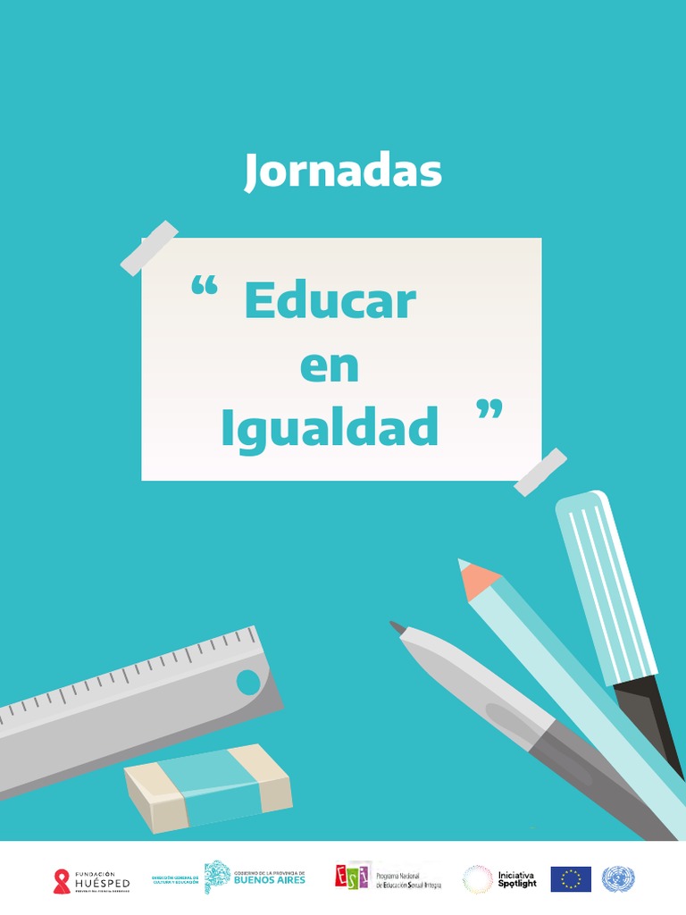 Jornadas Educar En Igualdad Pba Final Pdf Hombre Estereotipos