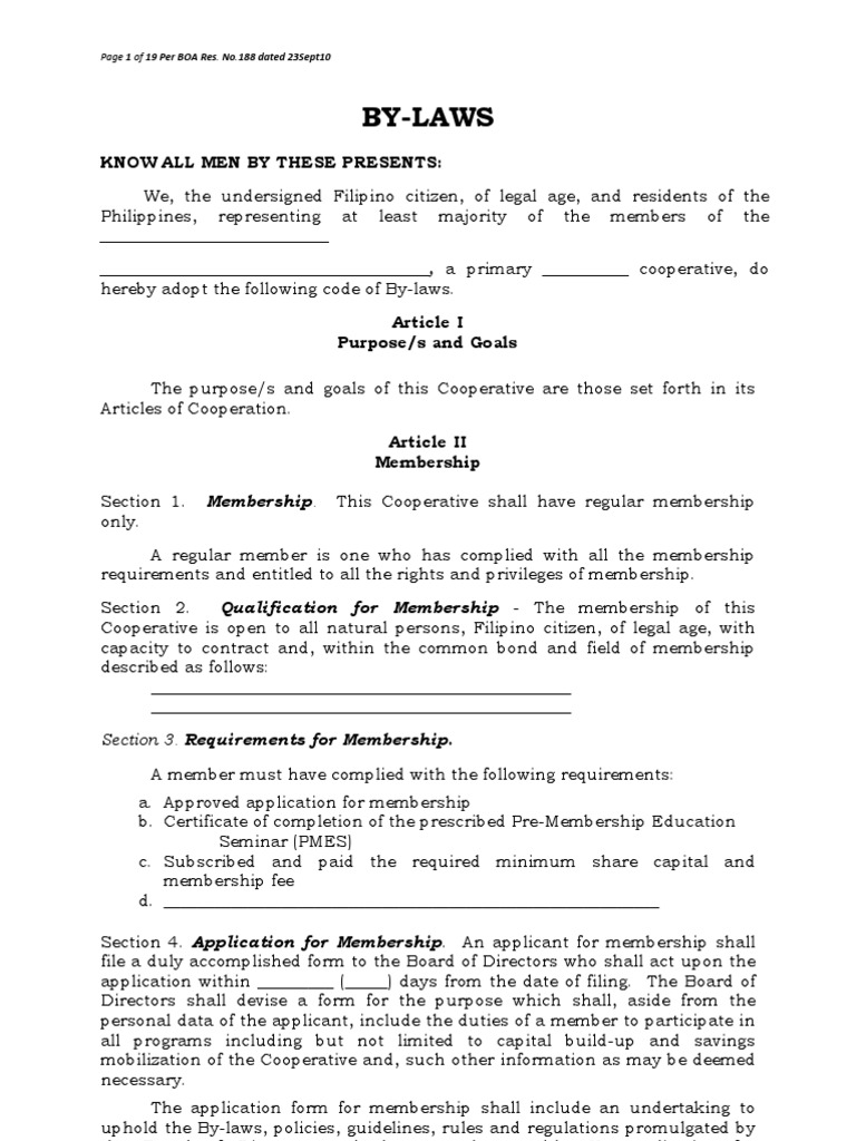 Bylaws Board Of Directors United Nations General Assembly