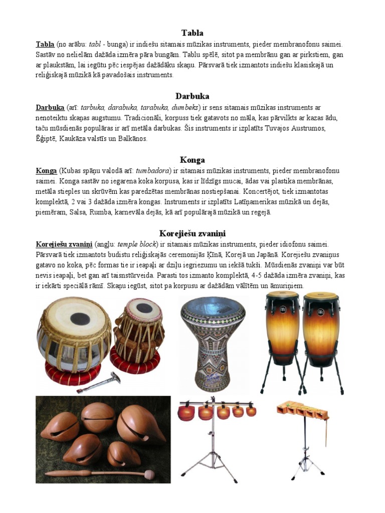 Tabla Darbuka Konga Temple Block PDF