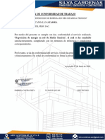 Acta de Conformidad de Trabajo