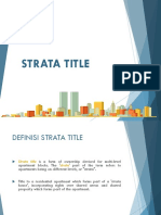 Strata Title New