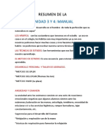 RESUMEN DE LAS MUNIDAD 3 Y 4 Manual. Tarea