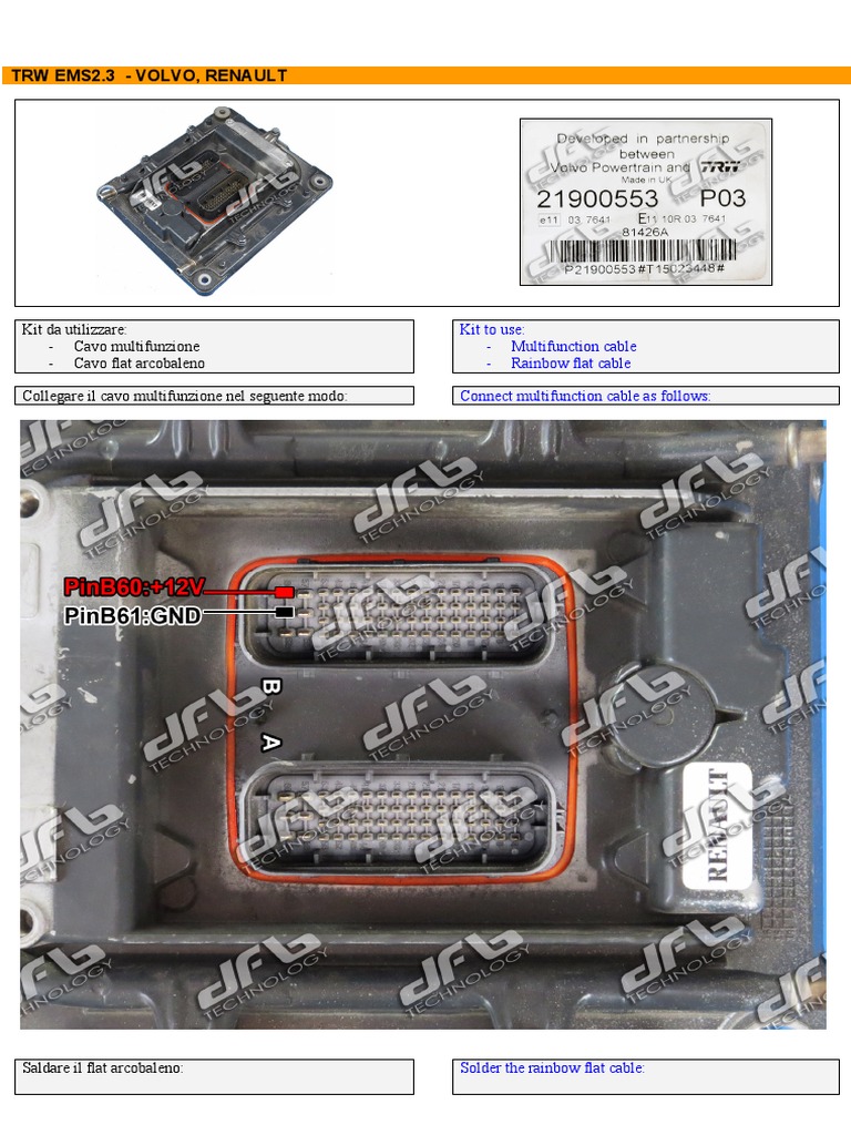 TRW EMS2.3 Connection Guide for Volvo | PDF