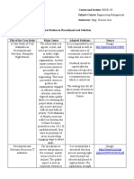 Engineering Management Case Studies