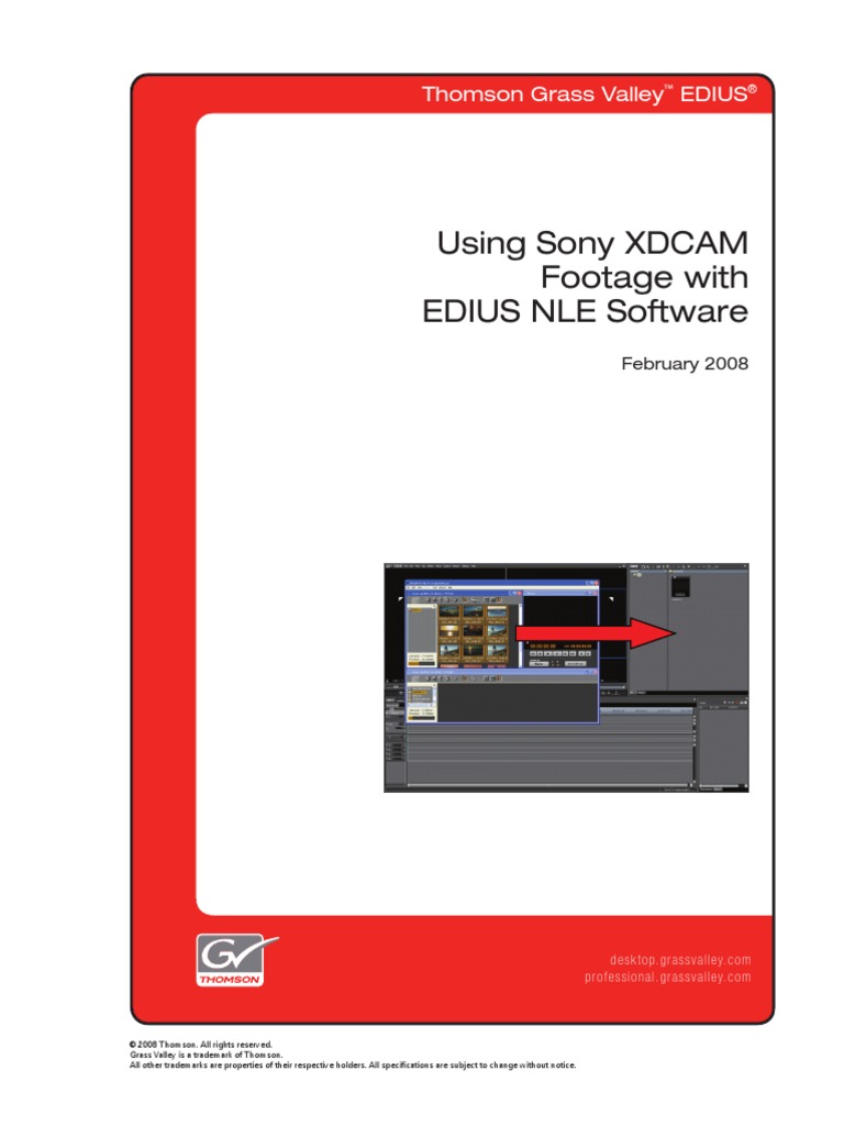 Using Sony Xdcam Footage With Edius PDF Storage Media Computer
