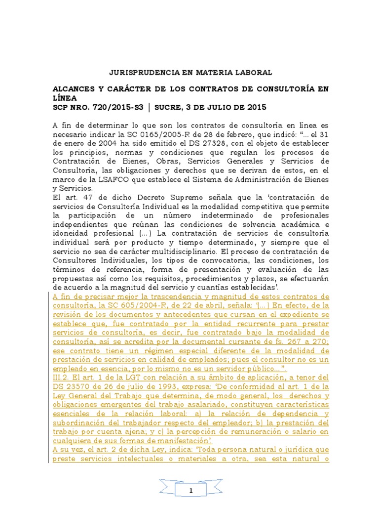 Jurisprudencia en Materia Laboral | PDF