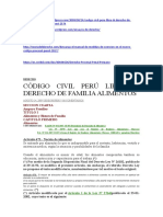 Código Civil Perú Libro III Derecho de Familia Alimentos