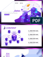 Purple 3d Technology Style Business Slides