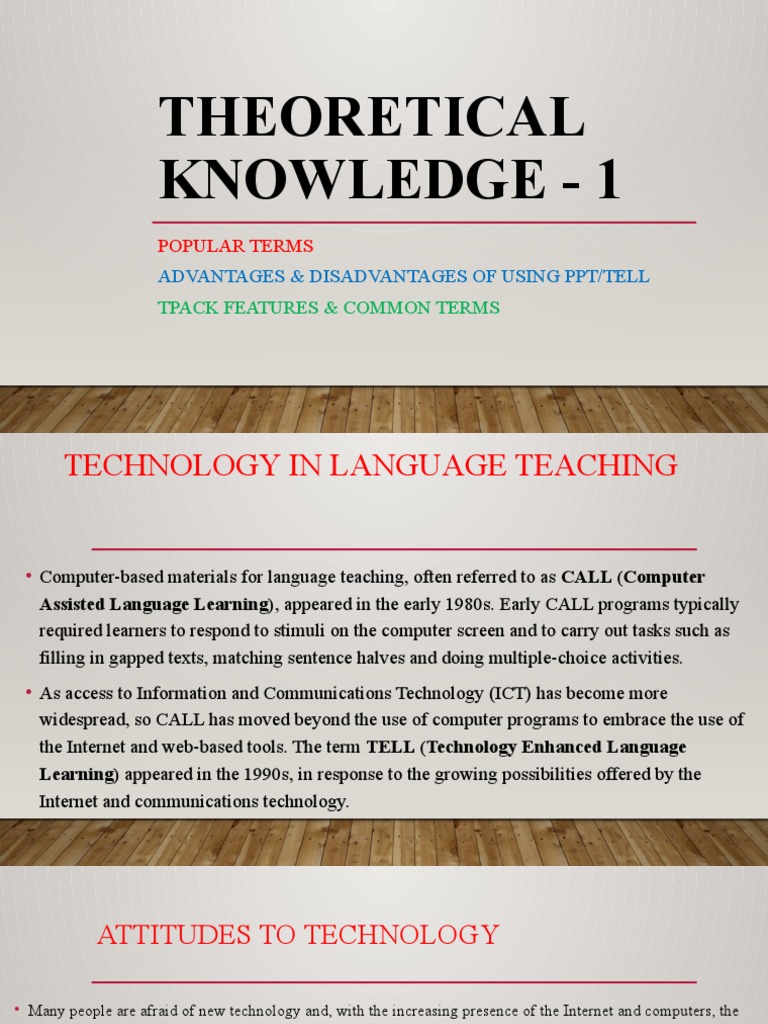 Theoretical Knowledge - 1 | PDF | Educational Technology | Pedagogy