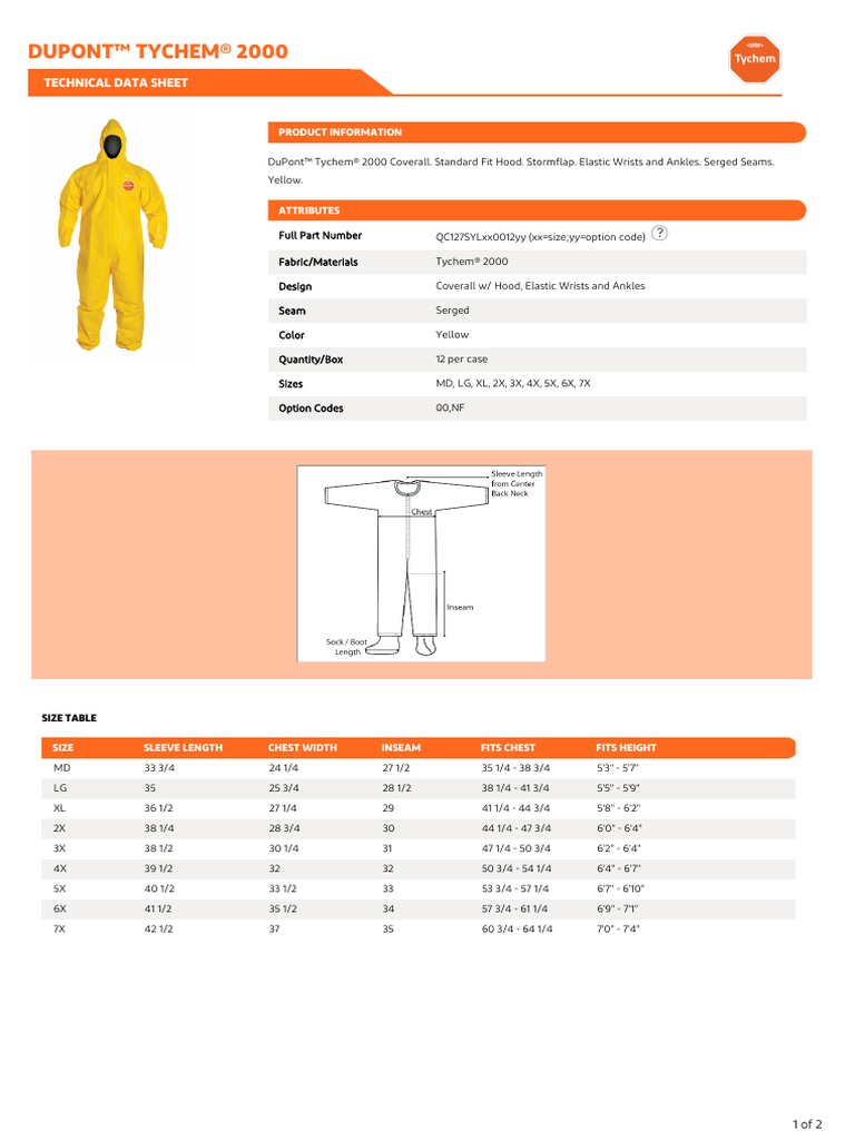 Ii 13 Tychem C Hazmat Suit Pdf Seam Sewing Materials