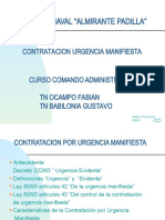 Contrato Urgencia Manifiesta