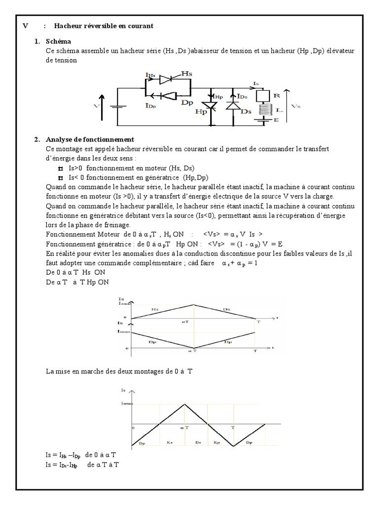Hacheur Suite | PDF | Générateur électrique | Tension électrique
