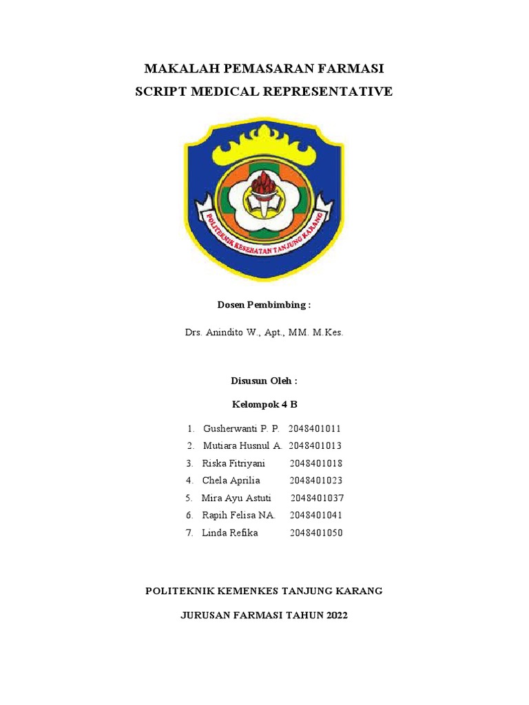 Kel - 4B - Medrep Terbaru | PDF | Pengembangan Diri | Sains & Matematika