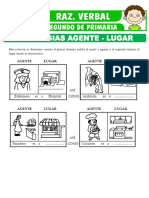 Analogias Agente Lugar para Segundo de Primaria